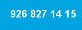 926 827 14 15 926 827 14 15